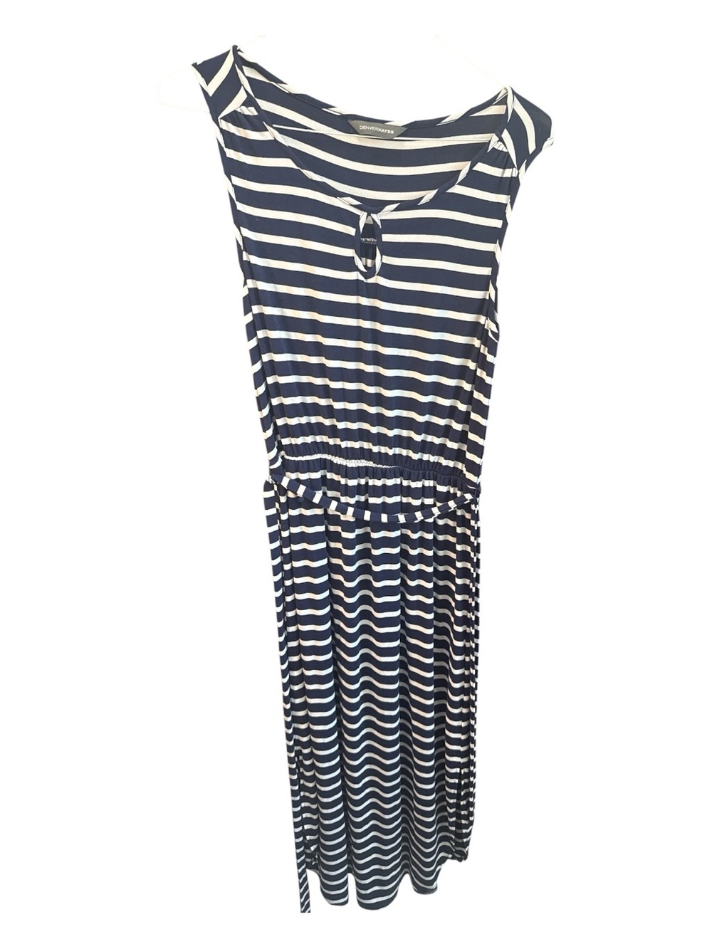 Denver Hayes Navy & White Striped Maxi Dress - Picture 4 of 6